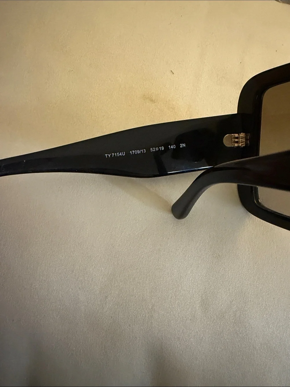 Tory Burch Black Square Sunglasses with Gold Logo Accents